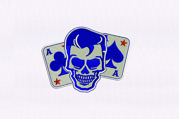 Cards and Elvis Skull Design: A Bold Holiday Embroidery Pick