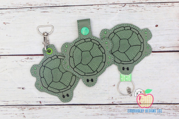 Cartoon Tortoise ITH Key Fob Review for Handmade Gifts
