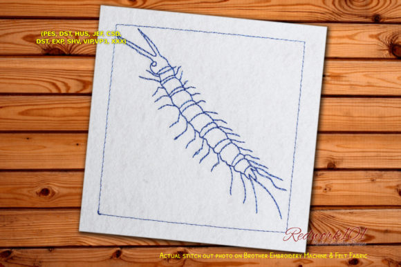 Centipede Worm Redwork: A Playful Embroidery Design for Meaningful Gifts