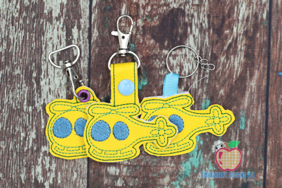 Colored Cartoon Helicopter ITH Key Fob: A Designer’s Perspective