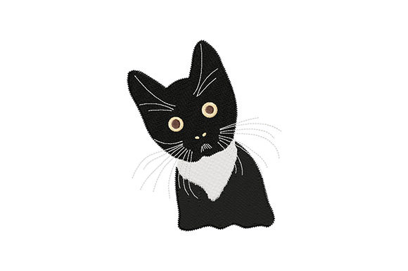 Cute Black Kitten Embroidery Design Review