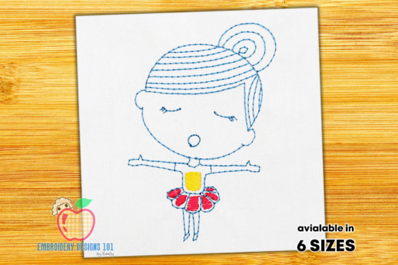 Cute Girl Spreading Hands Embroidery Design Review