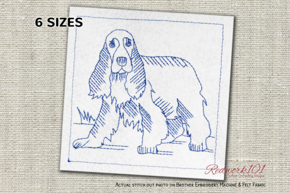 English Cocker Spaniel Dog Embroidery Design Review
