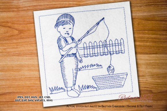 Fishing in Tub: A Standout Embroidery Design for Craft Fairs