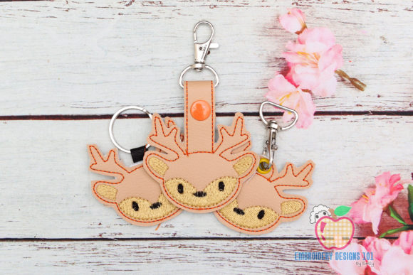 Funny Elk Head Keyfob Keychain ITH Review for Etsy Sellers