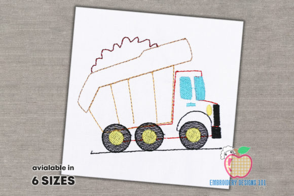 Garbage Truck Sketch Embroidery Design Review
