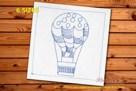 Hot-air Balloon Design: A Seasonal Embroidery Gem