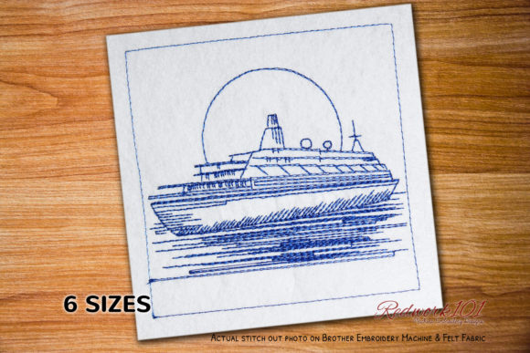 Passenger Ship Redwork Review for Apparel Projects