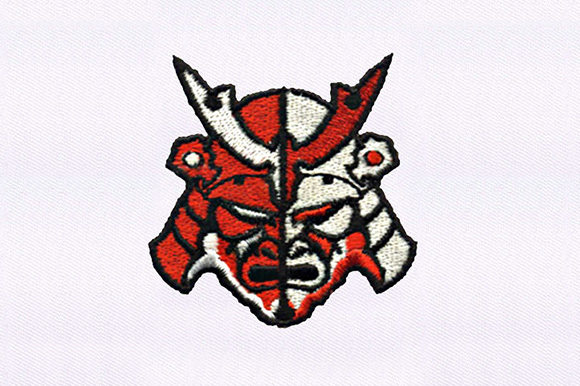 Ronin Samurai Mask Design for Business Embroidery