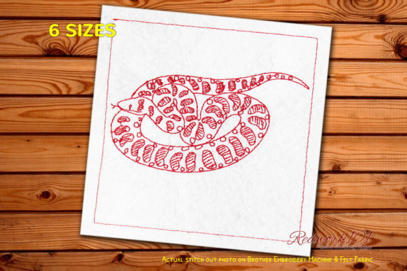 Titanoboa Bluework for Sweatshirt Embroidery